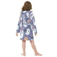 thumbnail image 7 of FORMRS Kids Bathrobe Unisex Hooded Robe Toddler Pajamas Sleepwear, Size 7-9T, Blue Cute Halloween, 7 of 7