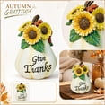 thumbnail image 2 of FufuCrick Halloween Decor, Resin Pumpkin Ornament, Fall Pumpkin Figurine for Table Centerpiece and Shelf Decoration, Harvest Seasonal Halloween Decorations, Autumn Style, 2 of 7