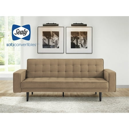 Sealy Tilbury Contemporary Convertible Sofa In Beige