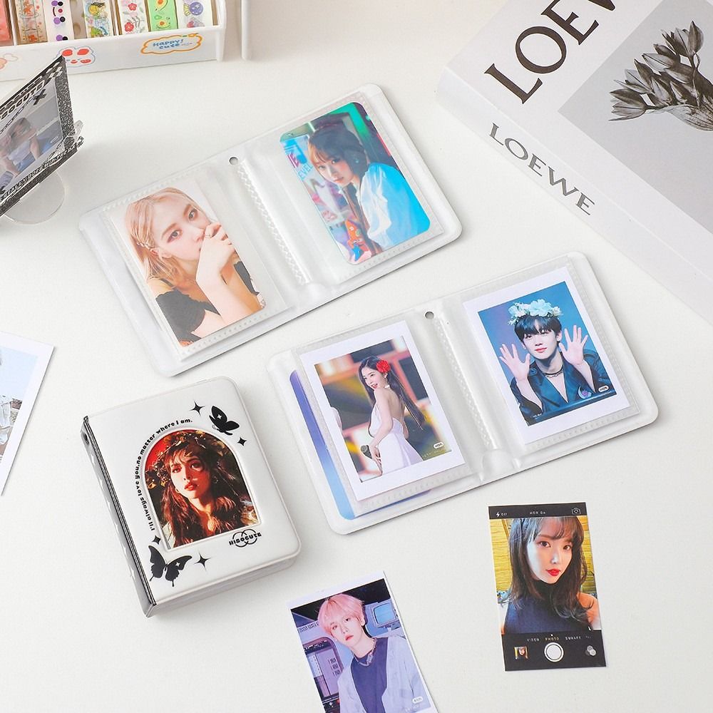 Cool 40 Pockets Kpop Idol Cards Anime Card Black White Polaroid