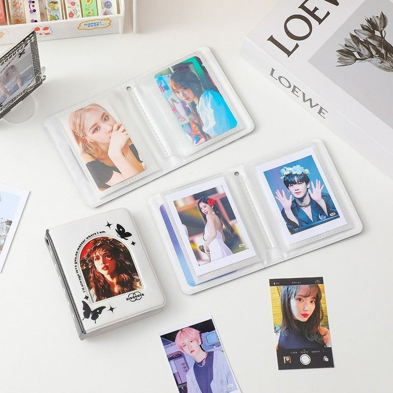 Cool 40 Pockets Kpop Idol Cards Anime Card Black White Polaroid