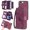 Winered, variant on For iPhone 8 Plus/7 Plus Wallet Case, Luxury Zipper Purse Case with [14 Card Slots] & ID Window, Detachable Magnetic PU Leather Flip Kickstand Folio Case with RFID Blocking & Wrist Strap,Winered