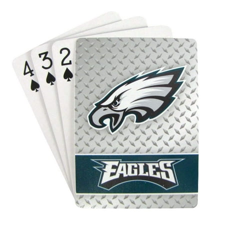 Plated Playing Card - Philadelphia Eagles Diamond Plate Playing Cards, Officially Licensed By PSG INC