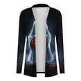 thumbnail image 5 of Kilaqueen Cute Cat Pumpkin Printed Womens Cardigan Fashion Plus Size Lightweight Cardigans Open Front Long Sleeve Fall Blouses Comfy Halloween Cardigan, 5 of 7