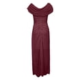 thumbnail image 6 of Dress for Women Cowl Neck Sleeveless Ruched Waist Chiffon Floor Length Maxi Gown Elegant Formal Wedding Guest Evening Dress, 6 of 6