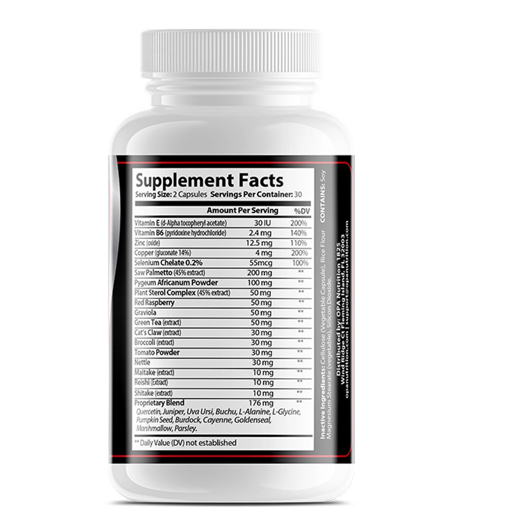 OPA Prostate Support Pills Supplement With Saw Palmetto And Pumpkin Seed - 60 Tablets