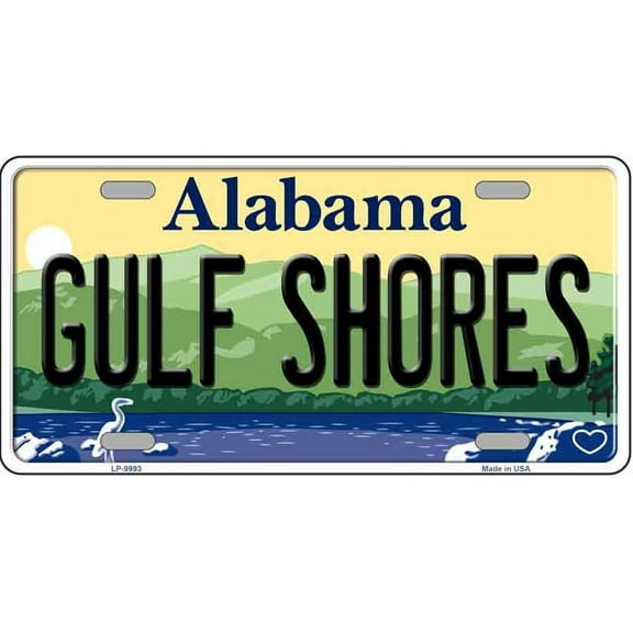 Gulf Shores Alabama Metal Novelty License Plate LP-9993