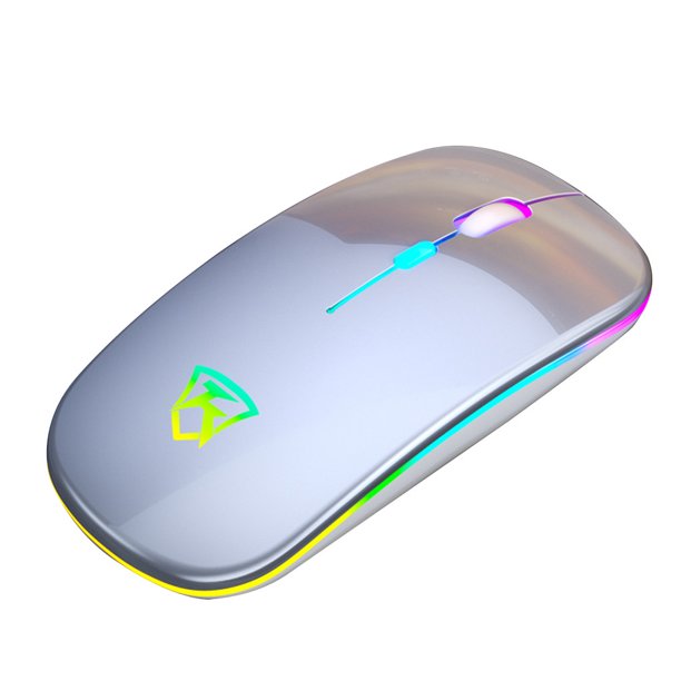 Ratón óptico inalámbrico USB recargable LED RGB Ratón Ordenador portátil Ratones DPI ajustables Kearding EL000543-04B