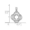 thumbnail image 2 of 14k White Gold Lifesaver Pendant Necklace 18.1mm long Pendant for Women - 1.6 Grams, 2 of 2