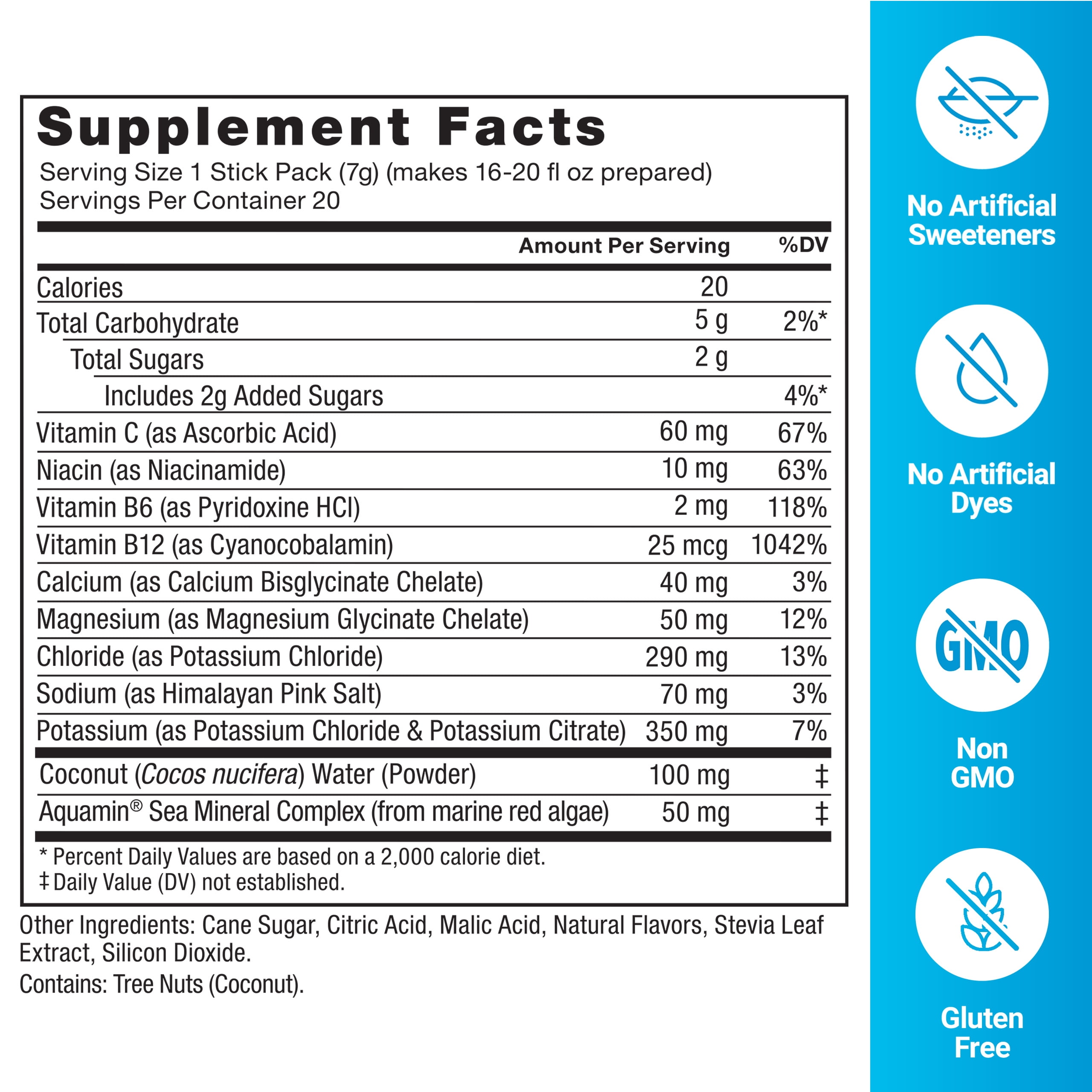 Force Factor Liquid Labs Electrolyte Powder, Hydration Powder with 5 Electrolytes, Vitamins, Minerals & Antioxidants, Lemon Lime, 20 Stick Packs