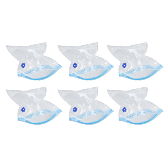 6 Pcs Vacuum Food Storage Bag PA PE Material Space Saving Sealing Transparent Reusable Vacuum