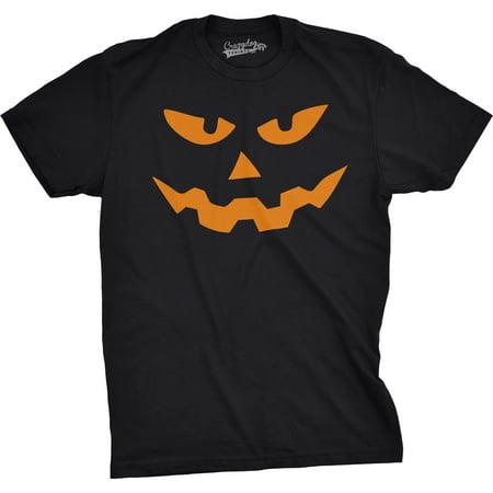 Mens Triangle - Crazy Dog TShirts - Mens Triangle Nose Pumpkin Face Funny Fall Halloween Spooky T shirt