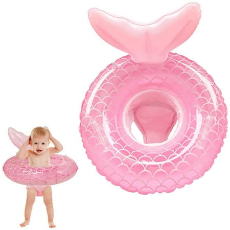 

New Mermaid Baby Swimming Pool Floats 6-48 Months Inflatable Pool Swim Ring with Seat and Handle for Babies Toddlers Infant Training Summer