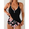 thumbnail image 6 of Eytino Bathing Suits for Women Tankinis Swimsuit 2 Piece Tummy Control Swimming Suits V Neck Tankini Top with High Waisted Bottom, 6 of 10