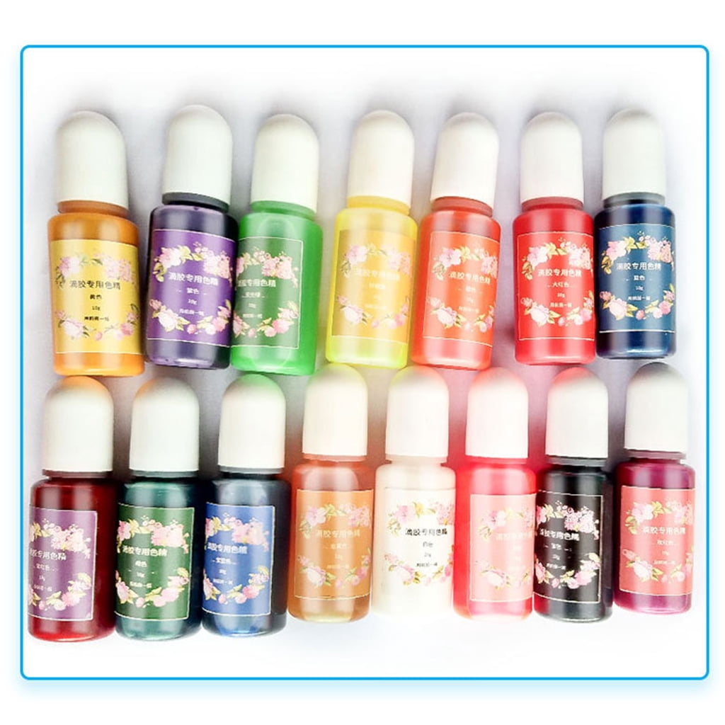 Oasiva 15 Color/set Epoxy Resin Pigments Liquid Colorful Dye for Diy Resin Mold Crafts