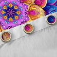 thumbnail image 4 of Manfei Retro Boho Flower Curtains Pack of 2 (42x84 Each),bohemian Exotic Style Curtains Blackout,Orange Pink Blue Bedroom Curtains For Men Women,Luxury Bedroom Decor, 4 of 6