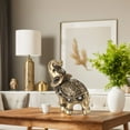 thumbnail image 3 of Gold Elephant Statue, Feng Shui Decor For Home, Symbolizing  Fortune  Prosperity, 3 of 6