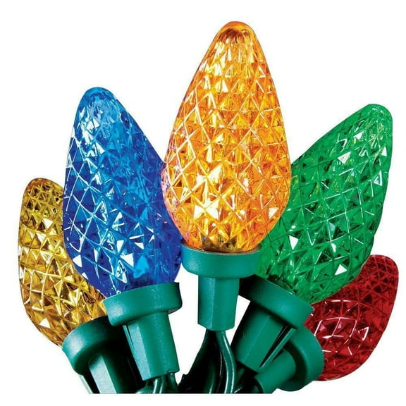 Home Accents Holiday 100-Light C6 LED Faceted Color-Changing Warm White to Multi-Color Lights TY-100FC6-WWM