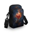 thumbnail image 3 of HELLHERO Jamaican Flag Design Double-layer Women Crossbody Bag for Adults Outdoor Holiday Travel Messenger Bag Polyester 4.33"x1.97"x7.09", 3 of 7