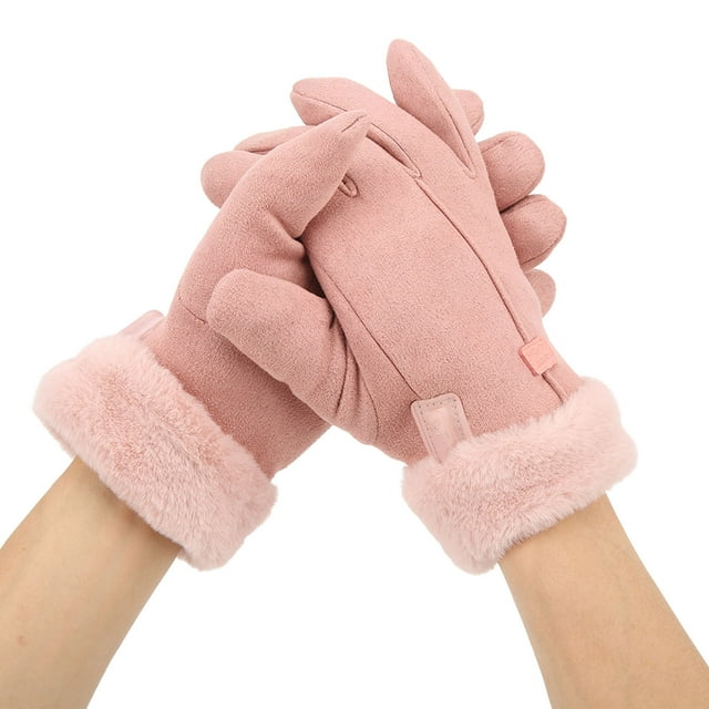Motorcycle Hand Warmers Gloves, Windproof Artificial Leather 3 Modes Touch Screen USB Heated Gloves For Outdoor Indoor Work For Women