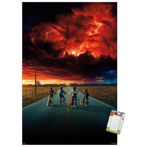 Netflix Stranger Things: Season 2 - Key Art Wall Poster, 22.375" x 34" Framed