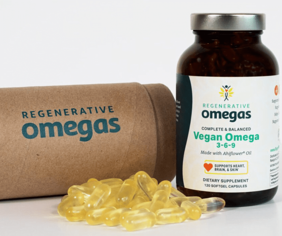Ahiflower Oil Softgels Complete and Balanced Vegan Omega 3-6-9 Essential Fatty Acids Plant Based No Fish source of vegan Healthy Fats 120 vegan softgels