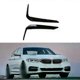 thumbnail image 1 of Fit For Bmw 5 Series G30 G38 M Sport 2018-2020 51118070541 51118070542 Glossy Black 1 Pair Front Bumper Front Fog Light Eyelid Trim, 1 of 5