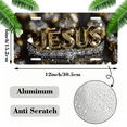 thumbnail image 2 of 1 Pcs 2D Flat License Plate Covers & Frames, Crown with Jesus For Decorative Front, Waterproof For Decoration Aluminum License Plate Covers & Frames Cover For Men Women, 12" X 6", 2 of 7