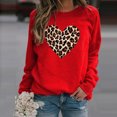 thumbnail image 2 of Women's Valentine's Day Shirts Top Long Sleeve Shirts for Women Fashion Valentine's Day Printed Blouses Casual Crew Neck Pullover Tops, 2 of 8