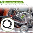 thumbnail image 2 of Unique Bargains AN-12 Fuel Line Kit 7.55Ft with 2 Pcs Black Clamps 1 Set, 2 of 7
