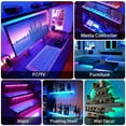 thumbnail image 4 of DYstyle TV LED Backlight Smart LED Strip Lights 4 pcs 19.6 inch RGB LED Strip USB Powered Bluetooth APP Music Sound Sync 16 Million DIY Colors for 32-65 inch TV Computer Bedroom, 4 of 6