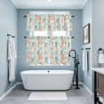 thumbnail image 4 of Teal Jellyfish Starfish Kitchen Curtains Valances and Tiers Set of 3 Summer Beach Coral Shell Retro Tier Curtains and Valance with Rod Pocket for Small Windows, 27.5"x36", 4 of 9