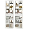 thumbnail image 1 of Gymax 2PCS 71'' Tall Bookcase w/ Drawer Modern Bookshelf w/ 10 Open Cubes Display Rack, 1 of 10
