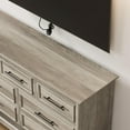 thumbnail image 4 of Holliwill 7 Drawers Dresser for Bedroom, Farmhouse 54" Wide Dresser Wood Chest of Drawers for Living Room, Rustic Grey, 4 of 11