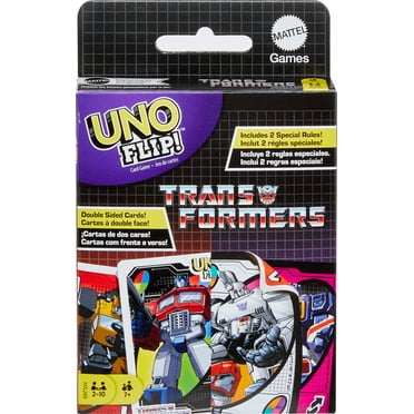 UNO Flip Transformers Card Game for Kids & Family Night