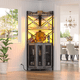 thumbnail image 1 of Muebles para Cocina, Gabinete para Vinos con Luces LED, Cantina Bar Mueble para Casa con Toma de Corriente, 5 Niveles Estante para Vinos y Copas, Gabinetes de Almacenamiento, 44*44*163cm (Gris), 1 of 9