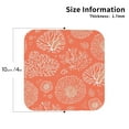 thumbnail image 3 of Balery 6 Pcs Beautiful Coralsleather Coasters Set, Drink Table Cup Coasters For Living Room Kitchen Coffee Decor, 3 of 9