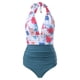 thumbnail image 3 of WILLBEST Traje de Baño de Dos Piezas para Mujer, Traje de Baño de Cintura Alta con Lazo En La Espalda, Monokini Cruzado En La Parte delantera, Traje de Baño de 1 Pieza, 3 of 6