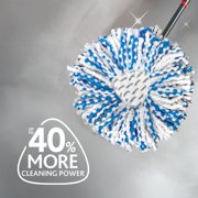 O-Cedar RinseClean Deep Clean Microfiber Spin Mop Head Replacement with Scrub Pad, Machine Washable & Reusable, 1 Count