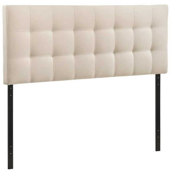 Hawthorne Collections King Tufted Panel Headboard in Ivory