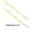 thumbnail image 3 of INSPIRE CHIC Flat Colorful Shoelaces Speckled Ink Print Shoestring for Sneakers 2 Pairs 160cm/62.99" White-Yellow, 3 of 4