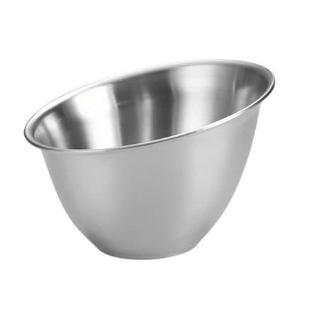 

Meijiashe Stainless Steel Slant Cut Salad Bowl 16cm for BBQ & Snacks