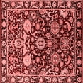 thumbnail image 1 of Ahgly Company Indoor Square Oriental Red Industrial Area Rugs, 6' Square, 1 of 4