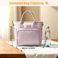 thumbnail image 3 of AUXDIQ 11L Insulated Cooler Bag Leakproof Cooling Tote Thermal Lunch Bag Purple, 3 of 6