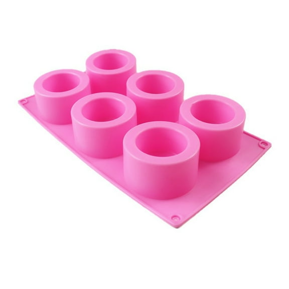 6-Cavity Round Cup Silicone Mold Crystal Epoxy Resin Mould Flower Pot Mold