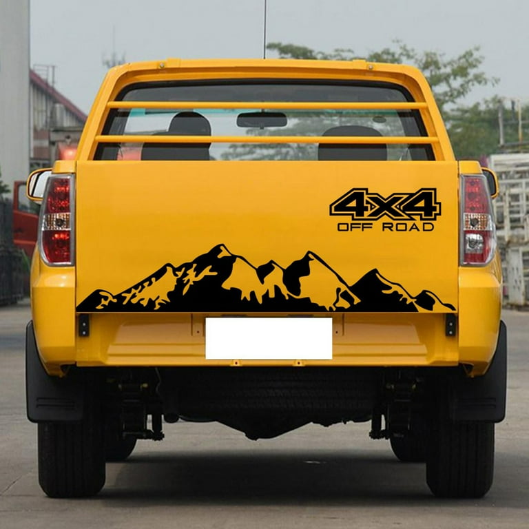Carevas Car Stickers 4X4 Off Road(44*17cm)+Mountain Graphic Decal