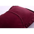 thumbnail image 5 of MarCielo 2-Piece Embroidered Pillow Shams, King Decorative Microfiber Pillow Shams Set, King Size (Dark Burgundy), 5 of 6