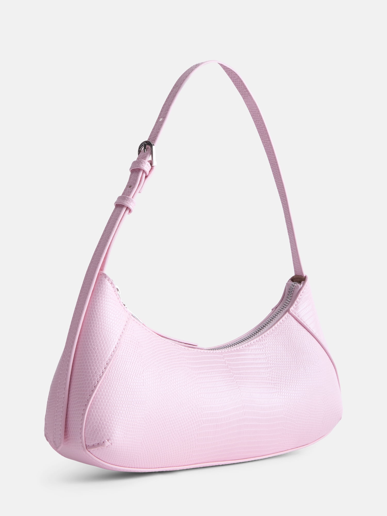 Madden NYC Women's Curved Baguette Shoulder Bag, Pink