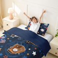 thumbnail image 3 of Erosebridal Rugby Sport Helmet Twin Bedding,Basketball Sport Games Kawaii Stars Print Duvet Cover Set For Kids Boys,Reversible Navy 2-Piece,No Comforter, 3 of 6