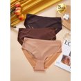 thumbnail image 3 of 3 Pack Plus Size Lace Panties Multicolor Comfortable Hipster Underwear, 3 of 7